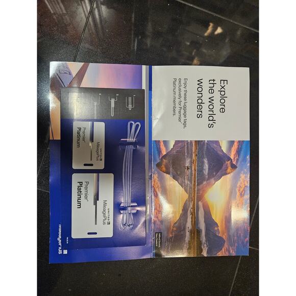 United Airlines Mileage Plus Premier Platinum Luggage Tags Set of 2 - New - Picture 4 of 4